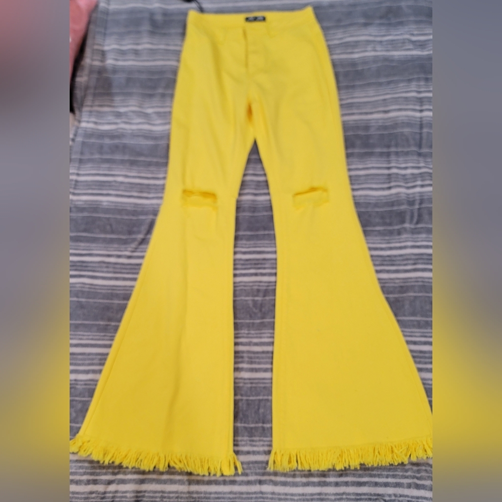 Yellow Flare Pants